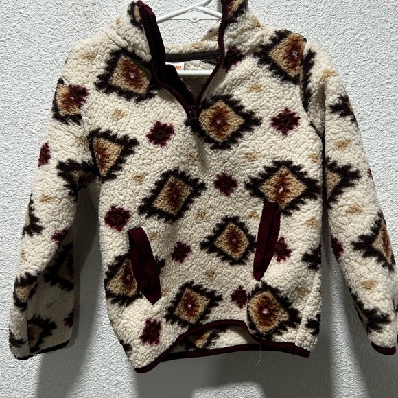 Gymboree Other - Gymboree Cream and Brown Fleece Pullover